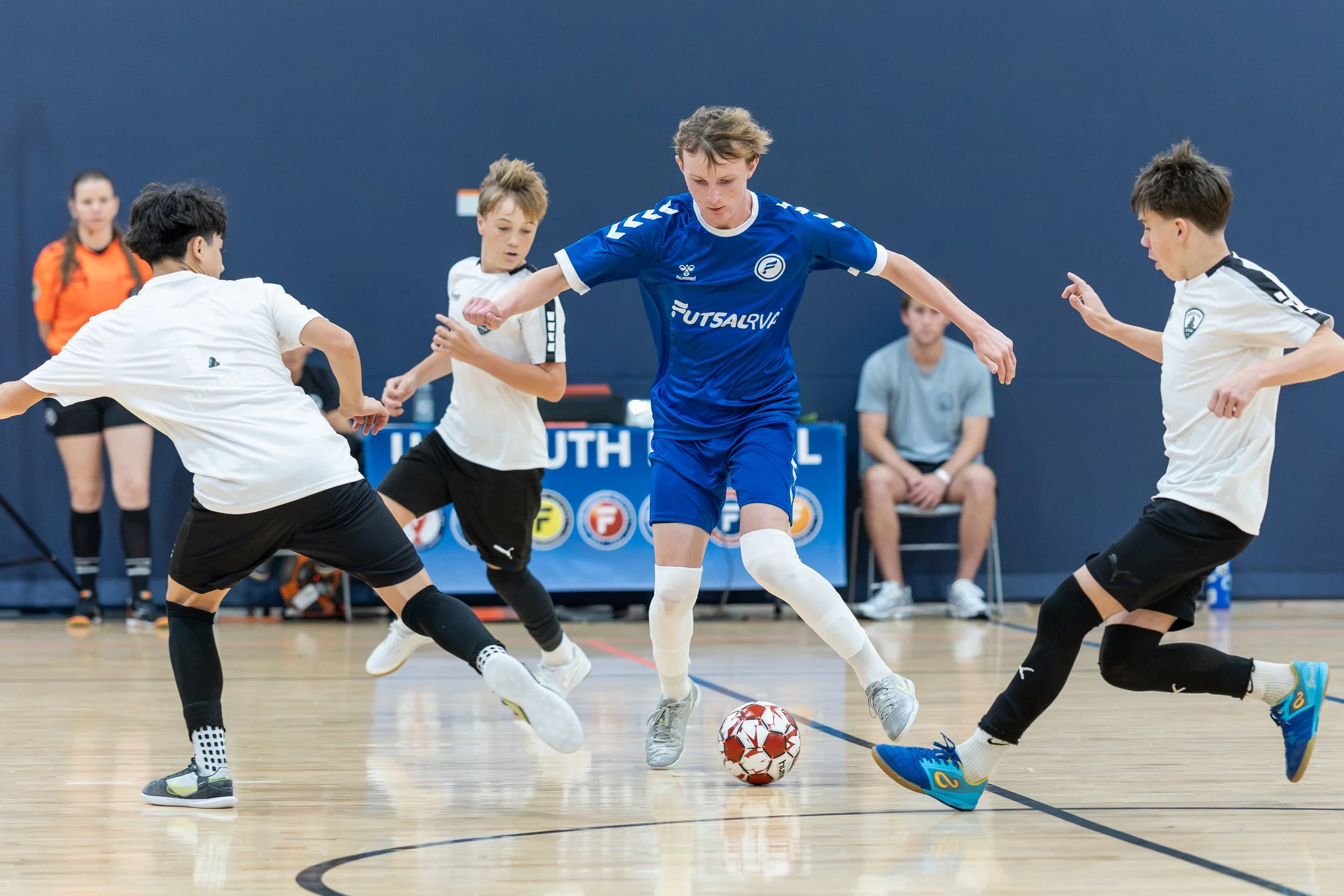 FutsalRVA high school player competing during a match