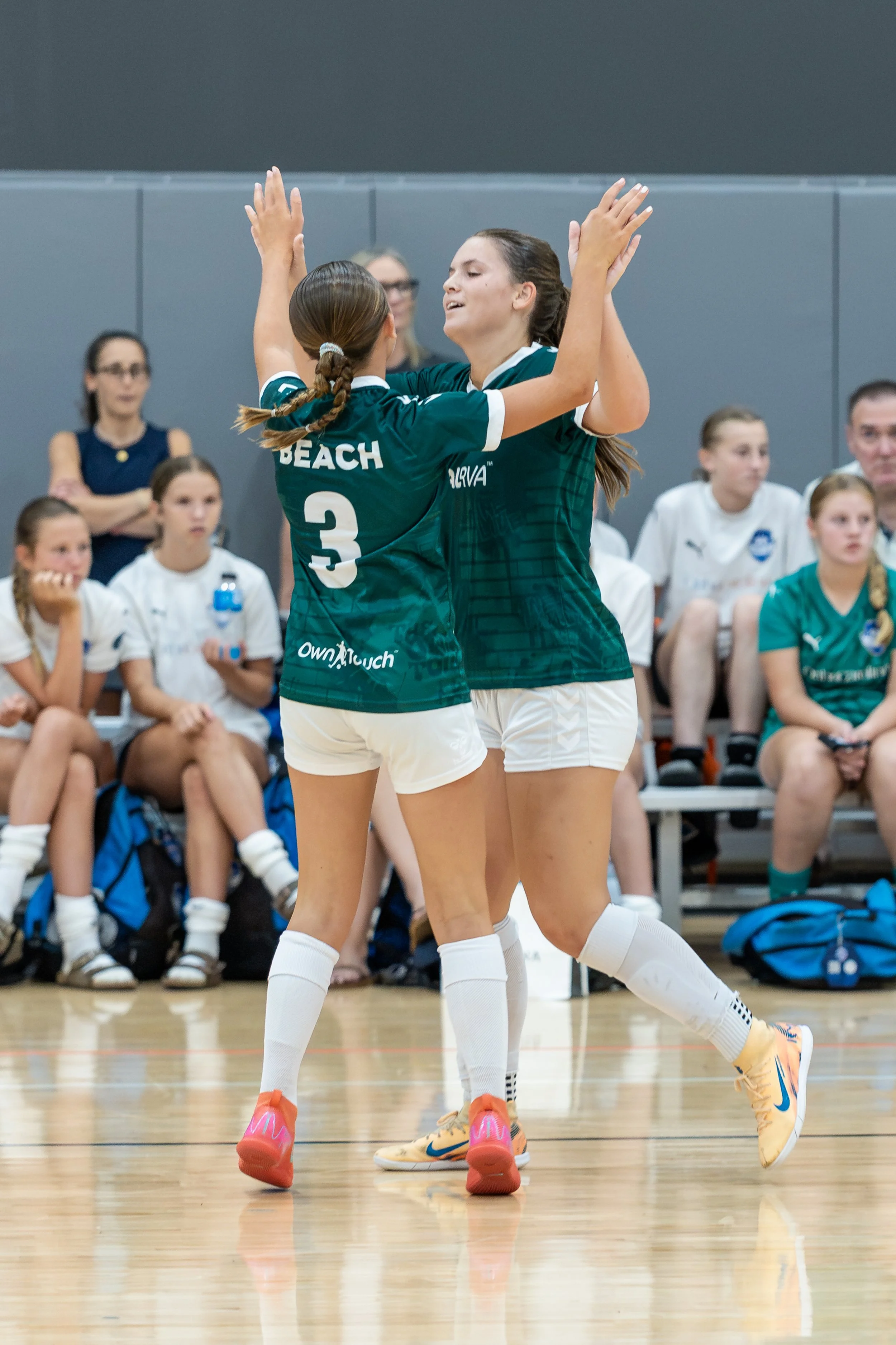 FutsalRVA high school girls team during a game