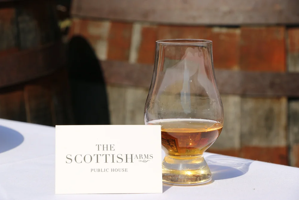 Whisky and beer at The Scottish Arms