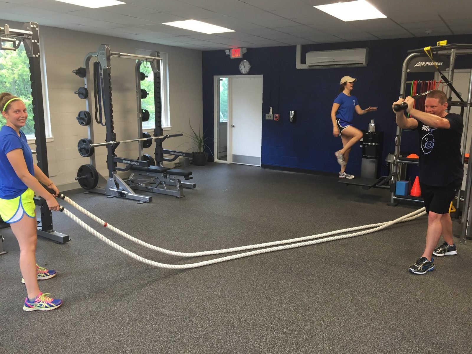 Clients training in the Lightcap studio