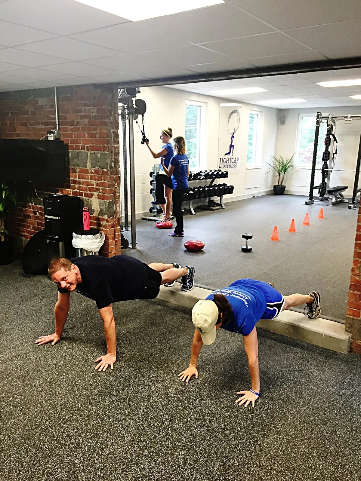 Client training at Lightcap Fitness