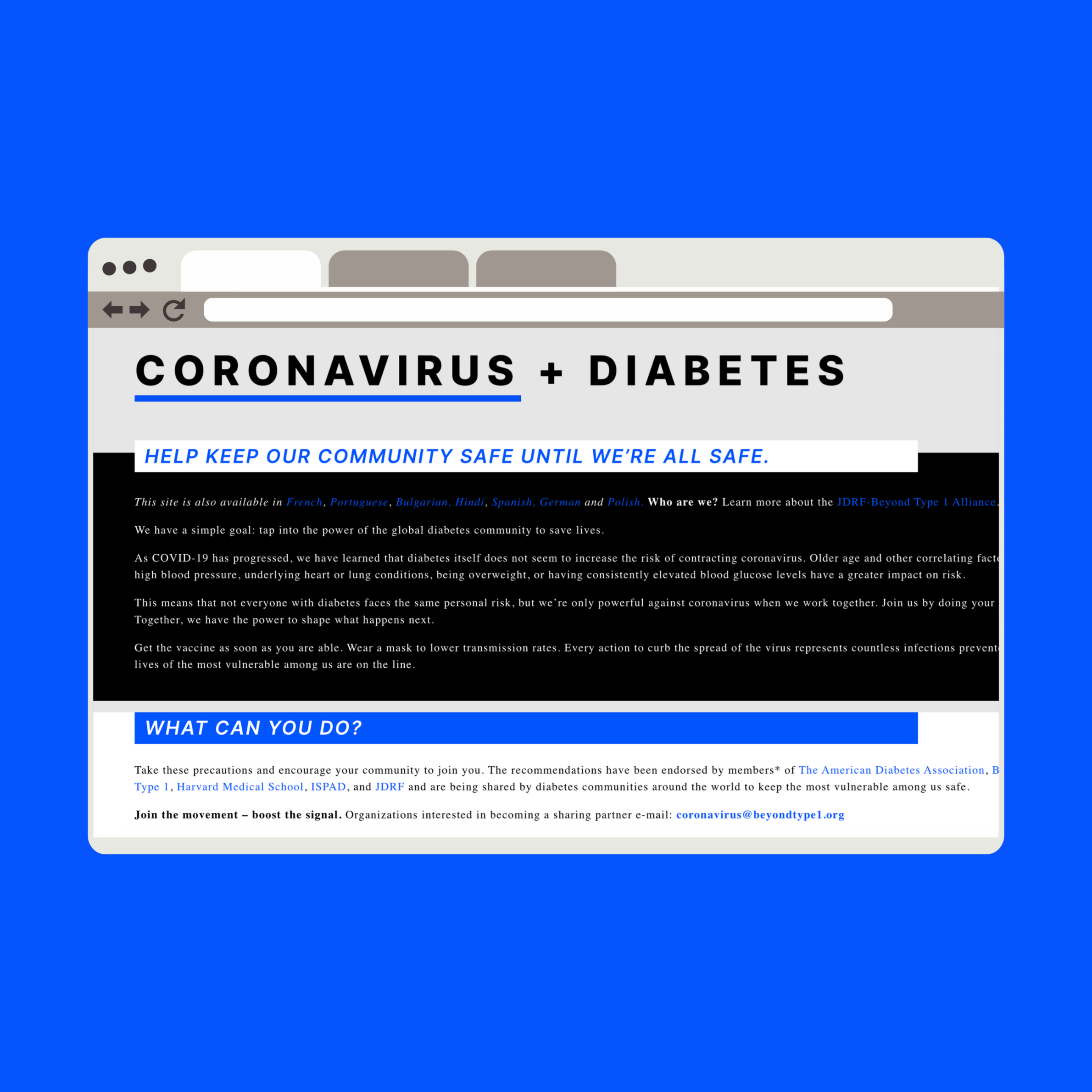 Coronavirus + Diabetes