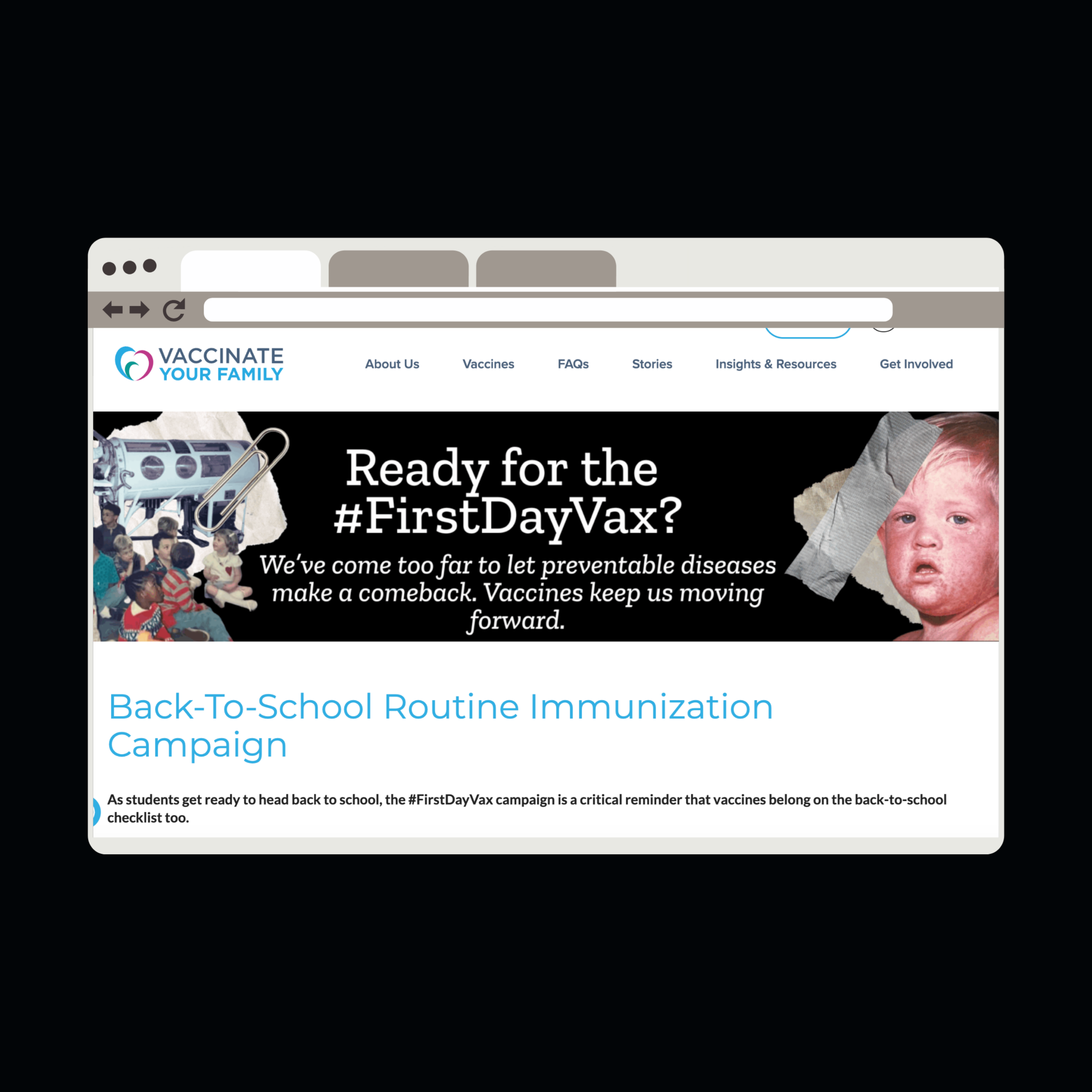 Back to School Immunization Campaign #FirstDayVax
