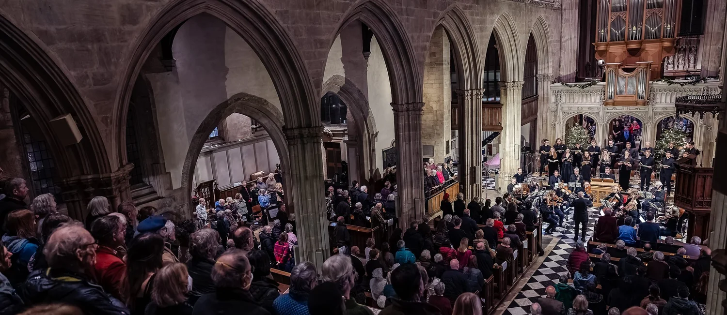 Instruments of Time & Truth performing early music on period instruments in an Oxford church