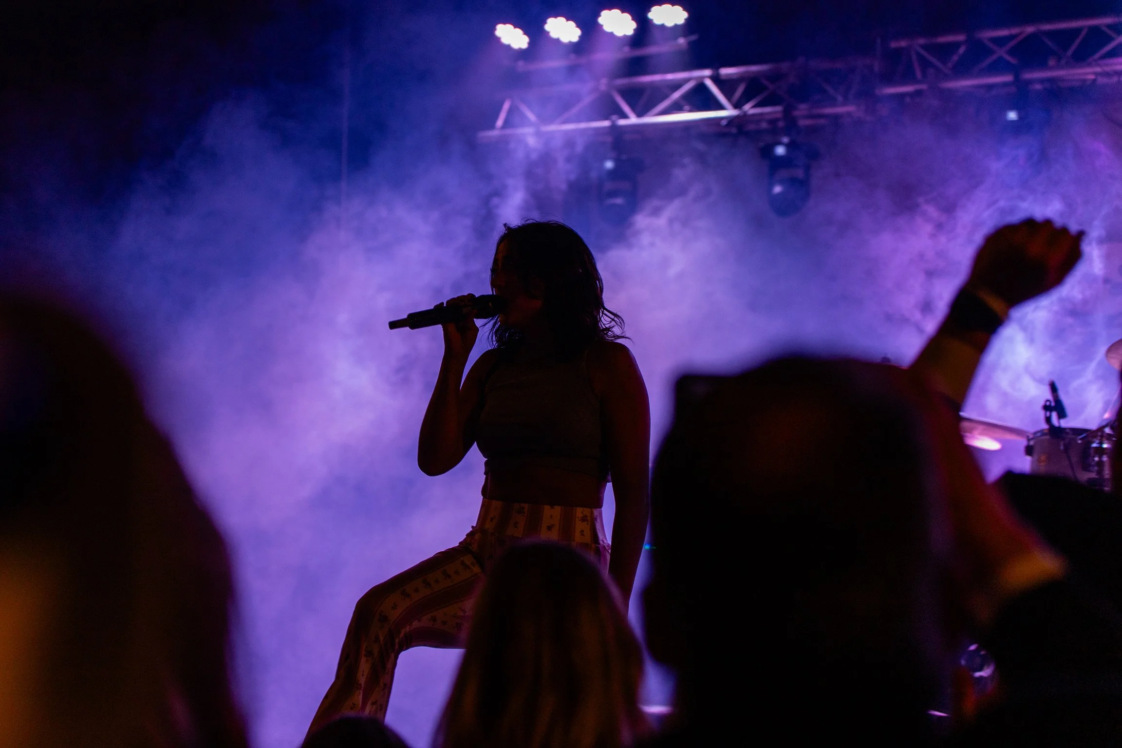 Fly By Radio vocalist performing live