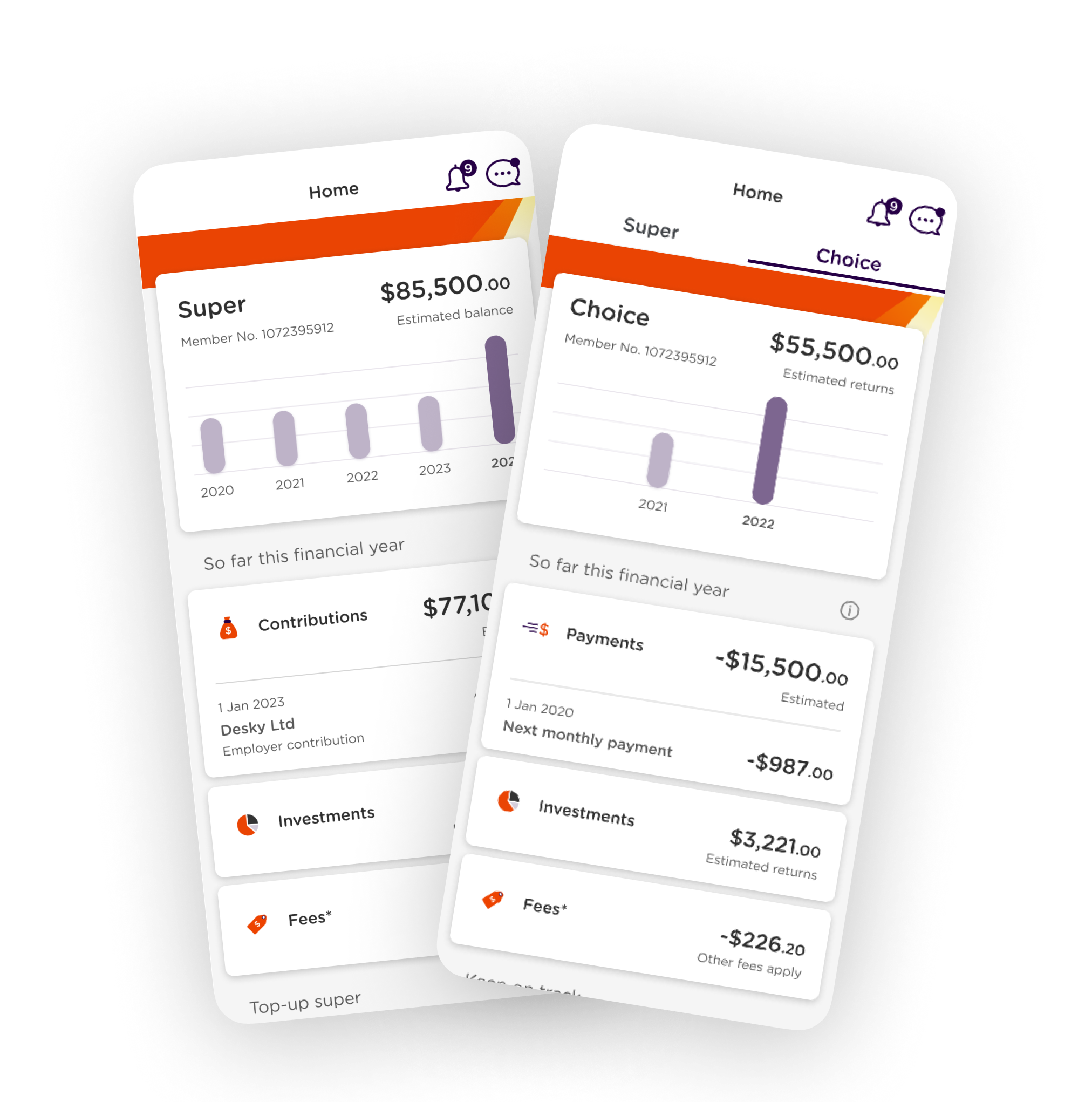 AustralianSuper mobile app