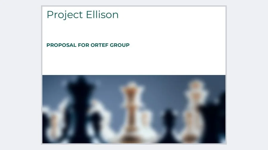 Proposal cover layout, US template