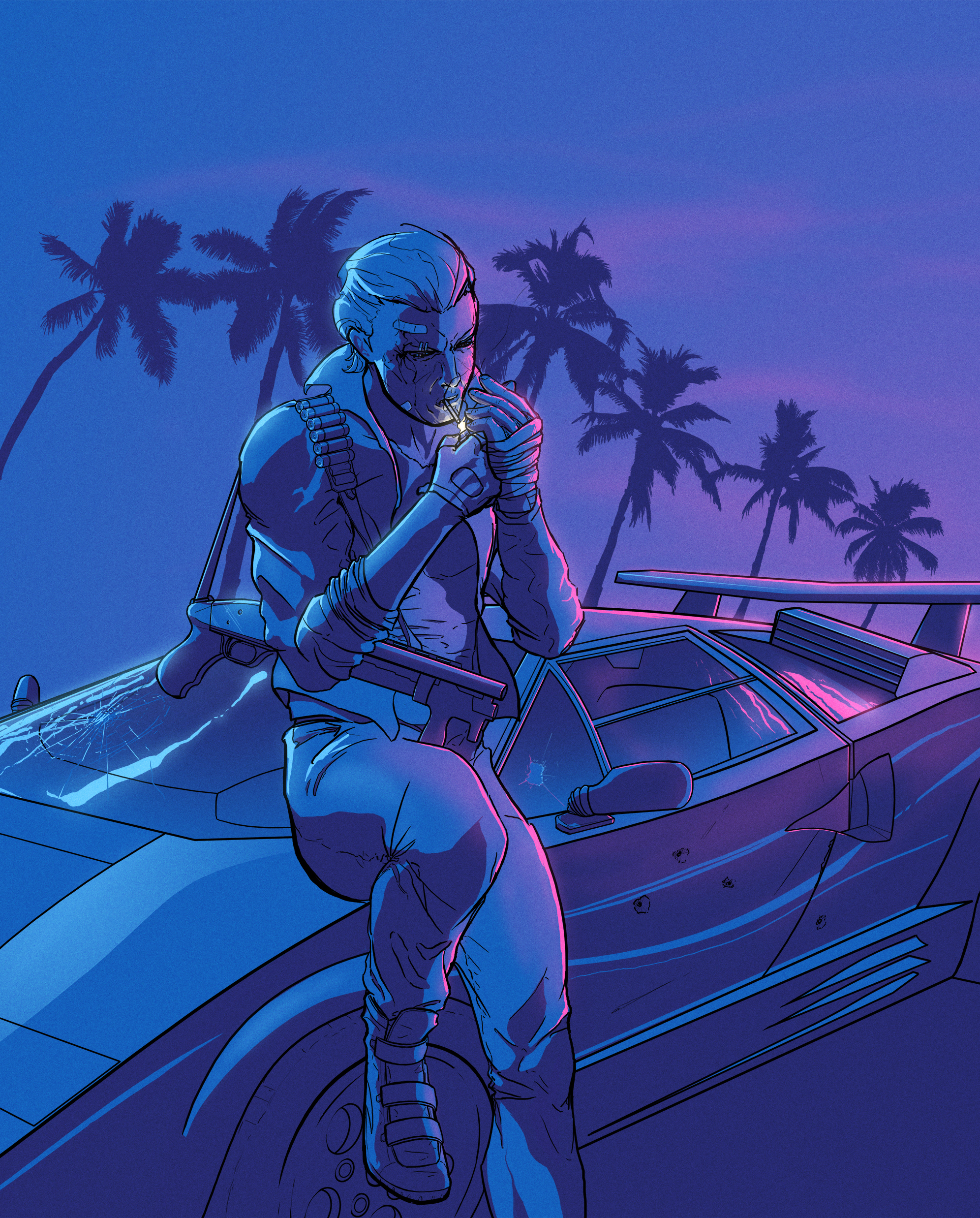Synthwave человек