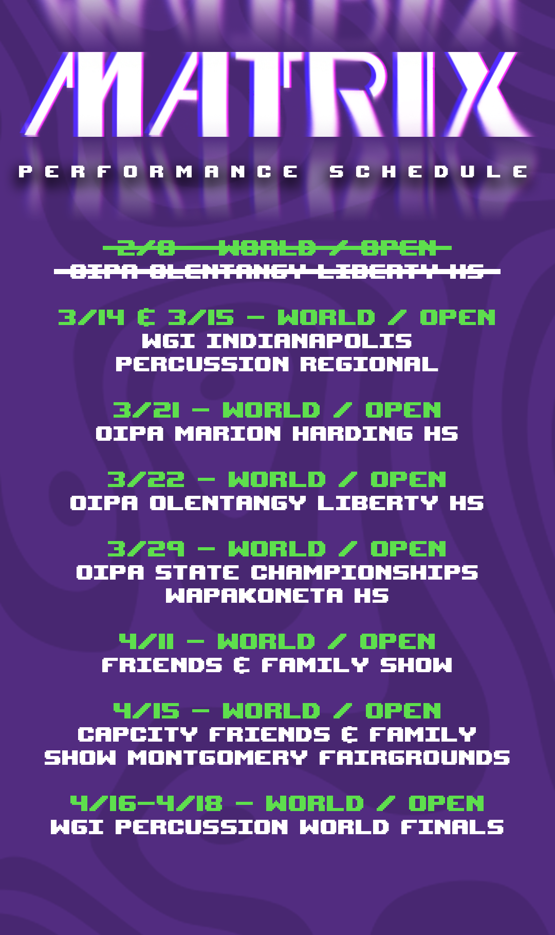 2026 Calendar - Mobile View