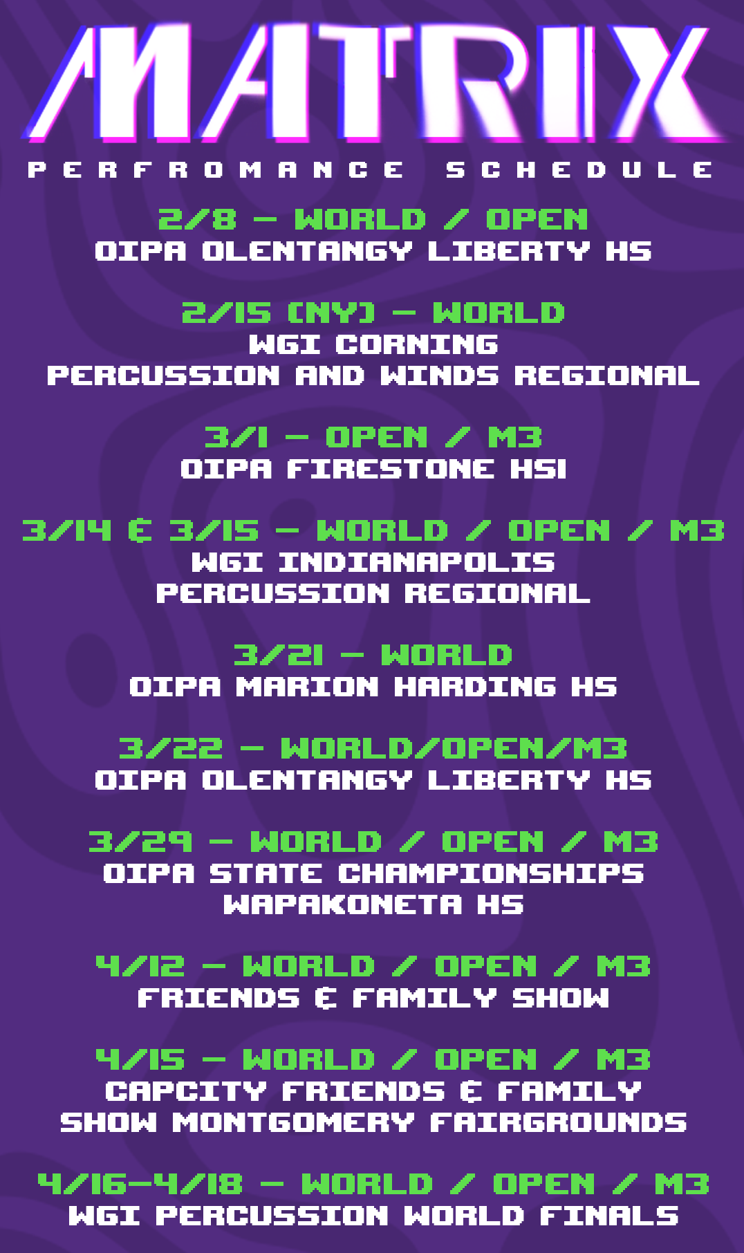 2026 Calendar - Mobile View