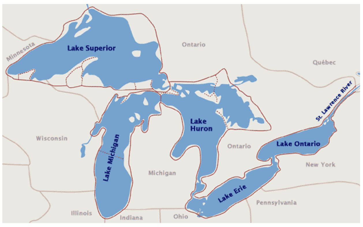 Водная система озер. На контурной карте Великие озера Верхние Мичиган Гурон Эри Онтарио. Великие озёра Северной Америки на карте. Озера верхнее Мичиган Гурон Эри Онтарио на карте Северной Америки. Великие американские озёра верхнее Гурон Мичиган Эри Онтарио.
