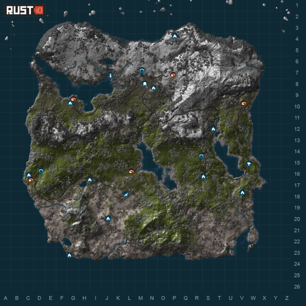 Зеленая карта раст где. Карта Rust. Пещеры в раст на карте. Новая карта раст. Раст расположение пещер.