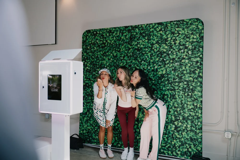 KoCo Pop-Ups Pink Tee Classic photo booth pop-up room in Tustin