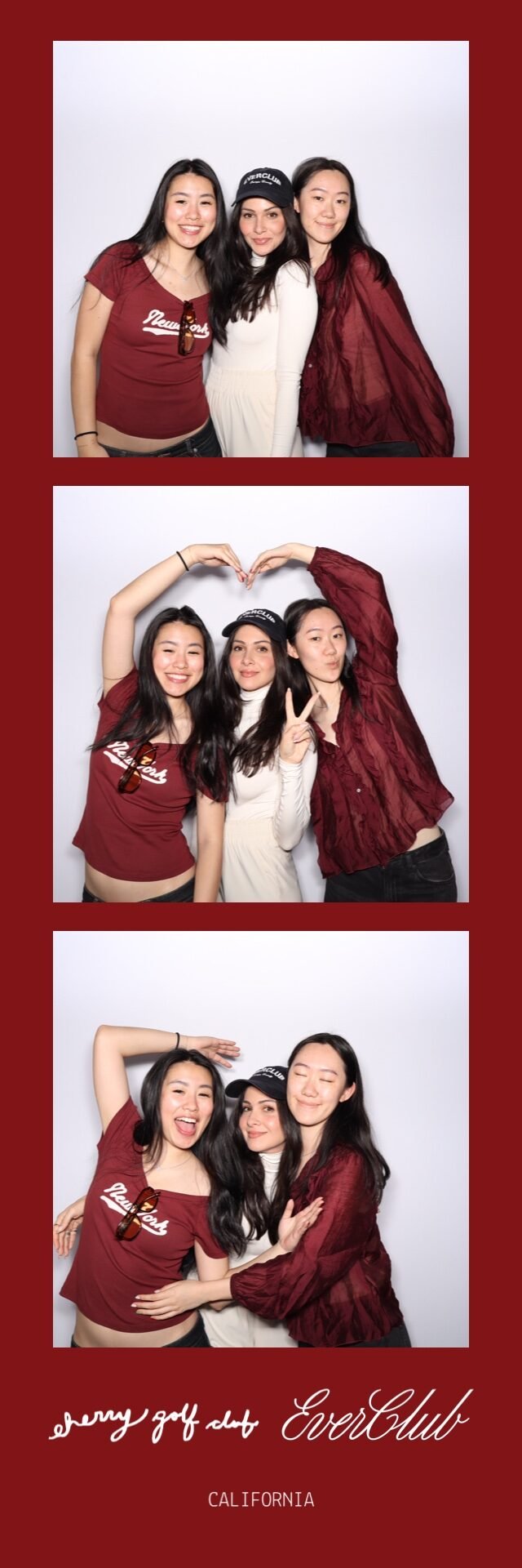 Cherry-red Cherry Golf Club and Ever Club photo strip