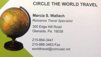 Marcia Wallach Circle the World Travel