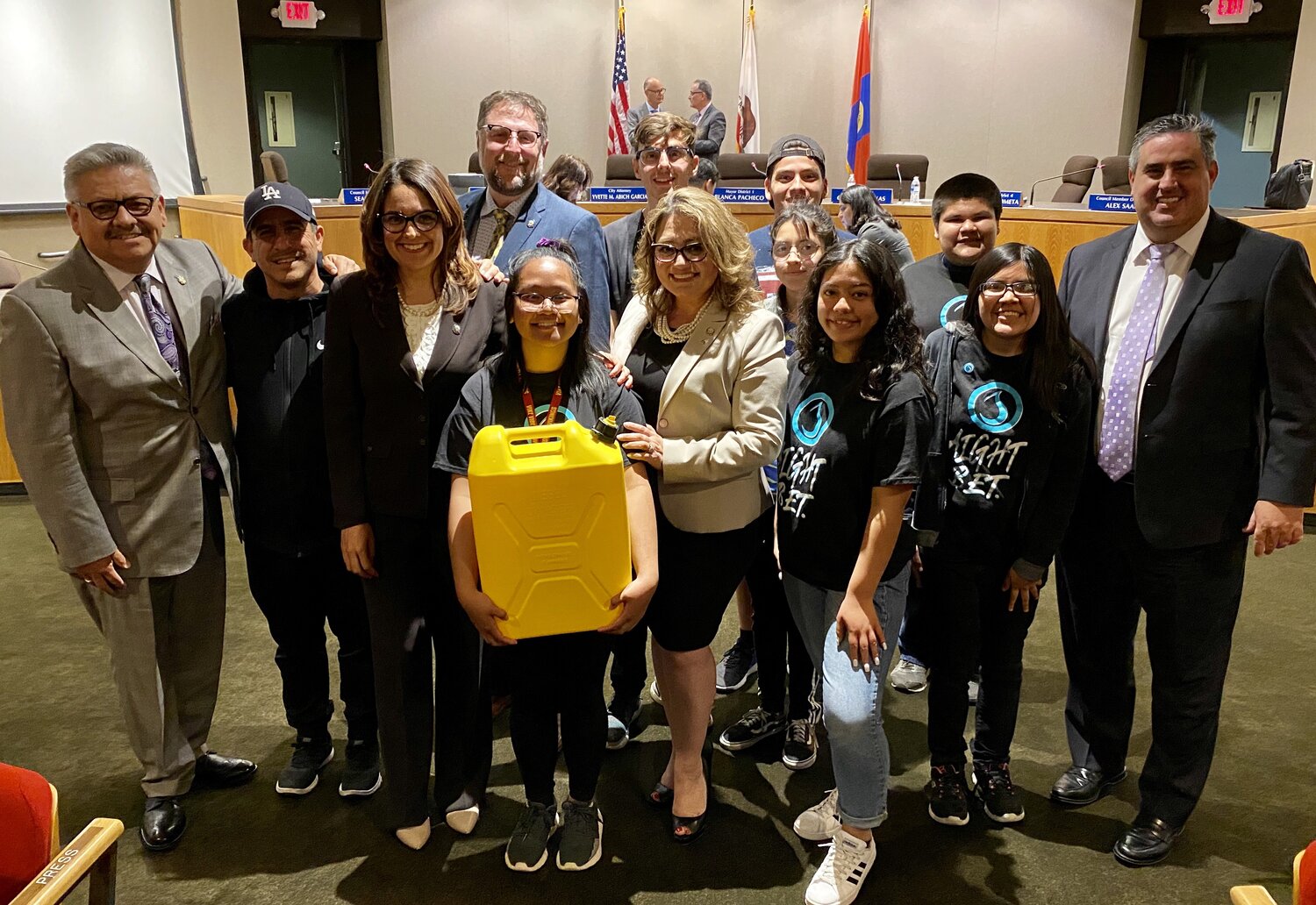 Downey students challenge City Council to 'Jerry Can Challenge' - The Downey Patriot