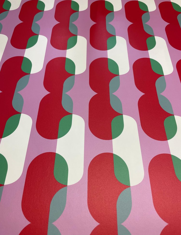 Society of Wonderland Pink Equilibrium Modern Geometric Wallpaper