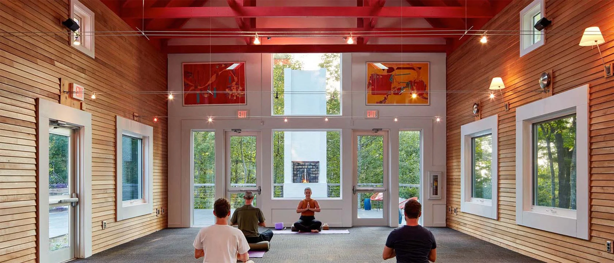Yoga practice in nature at Wild Rice Retreats