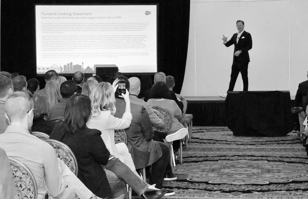 Christian Sinatra keynoting the Gaming & Hospitality Summit he founded in Las Vegas