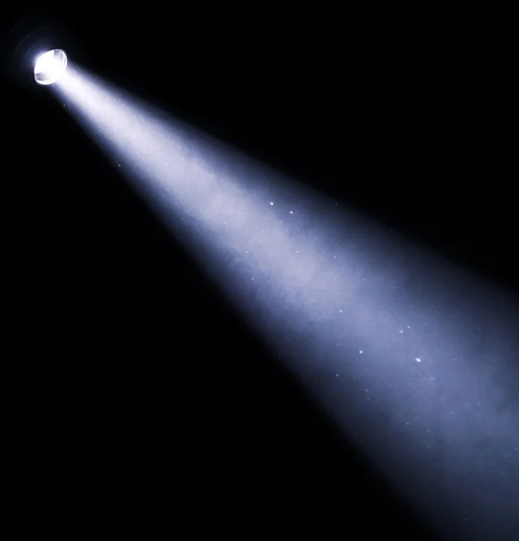 flashligh in the dark