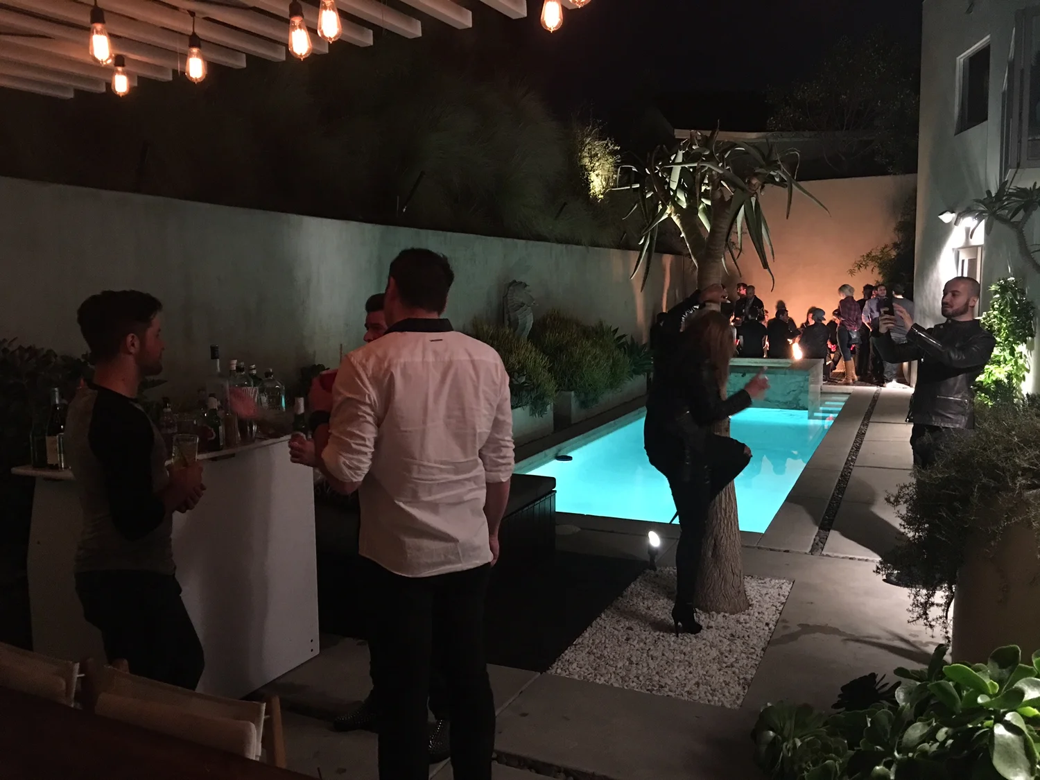 Open bar package set up for a Los Angeles event