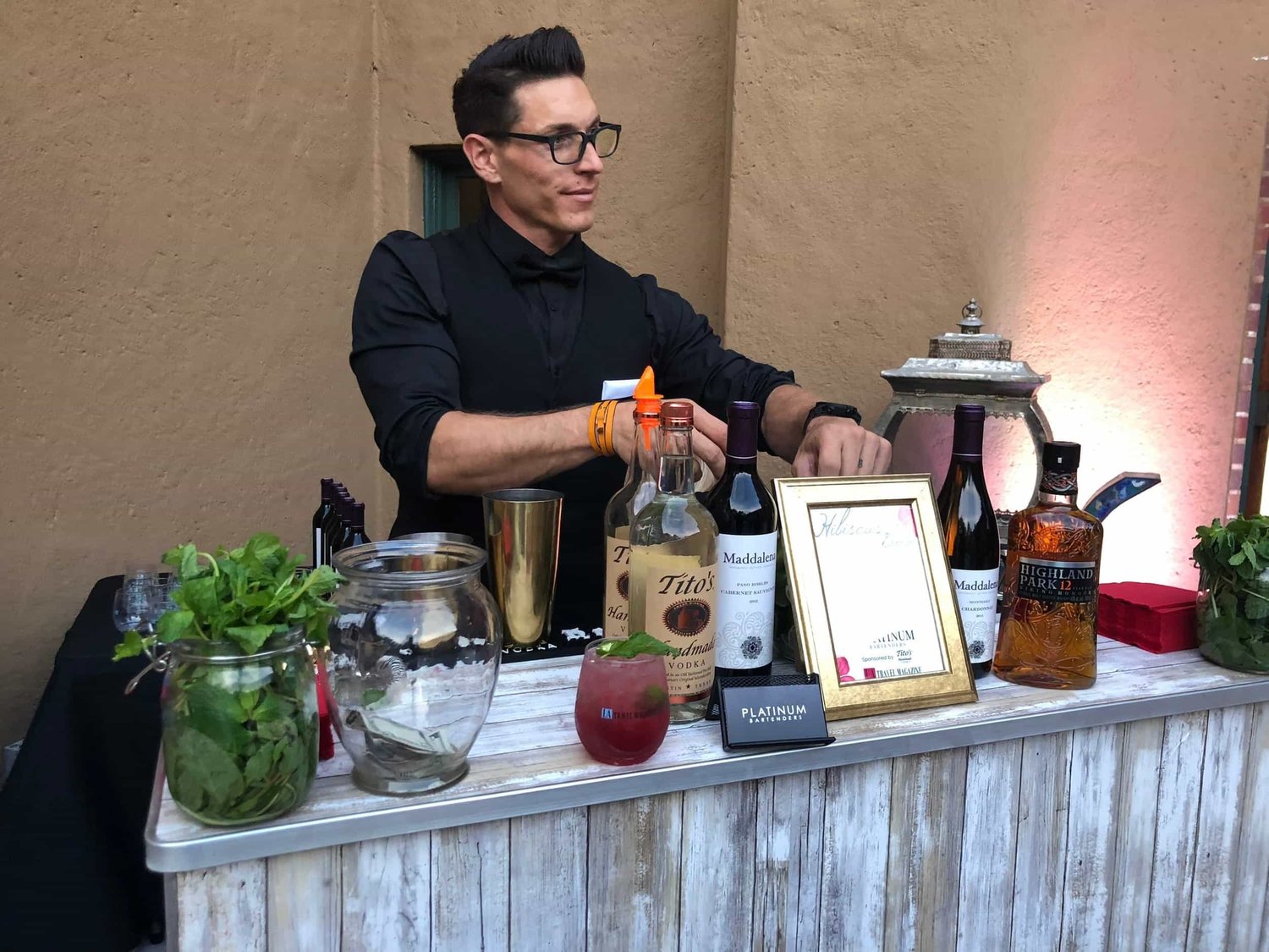 A bartender booked for a single night in Los Angeles