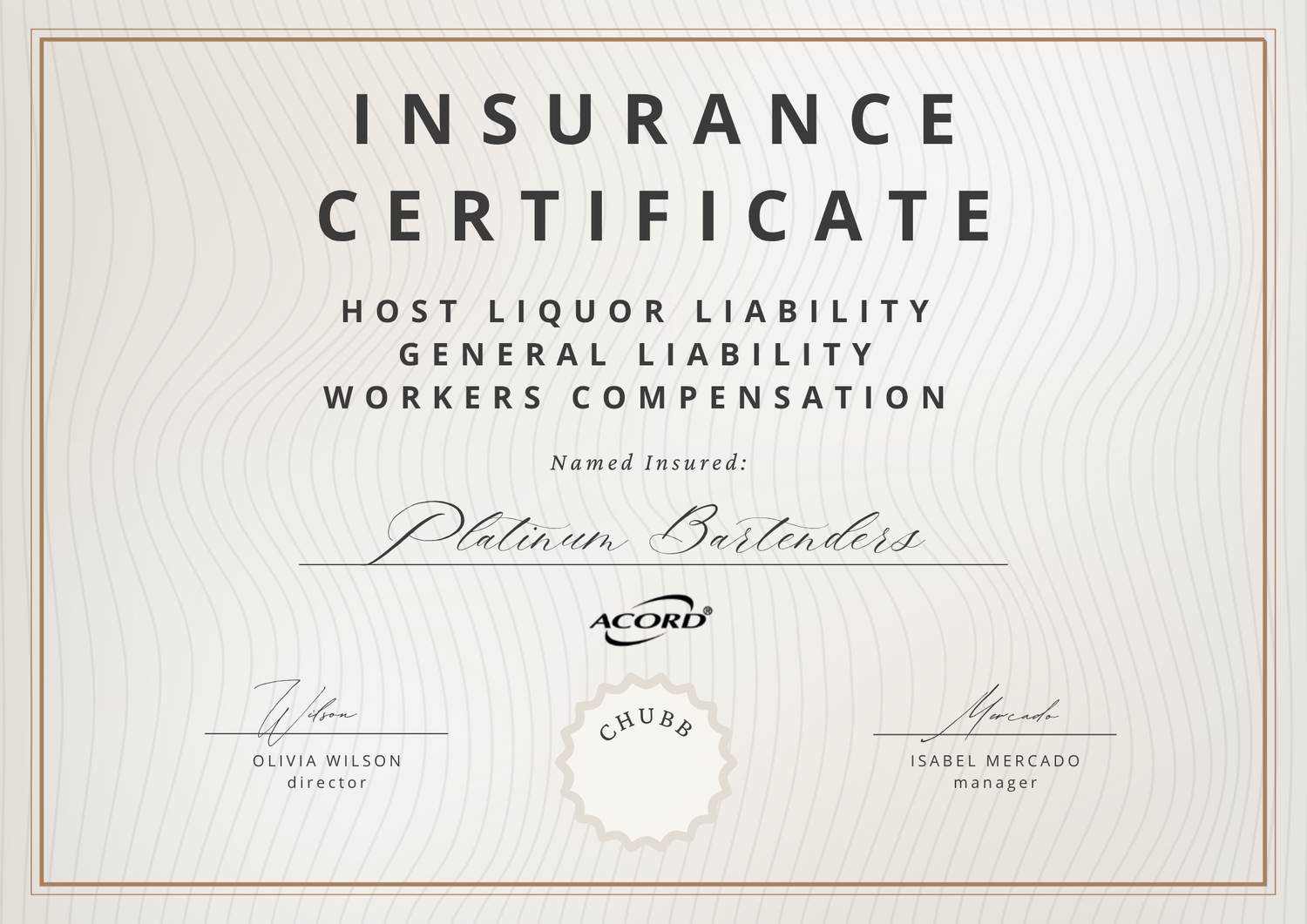 Licensed and insured bartenders working an event in Los Angeles