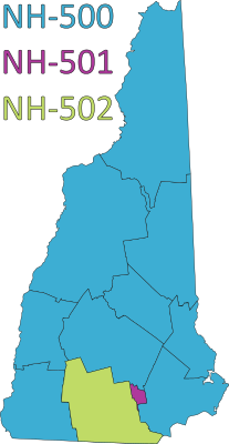 New Hampshire is made up of 3 CoCs, NH-501 is the city of Manchester, NH-502 is the City of Nashua and nine surrounding communities in Hillsborough County, and NH-500 encompasses the remainder of the state.