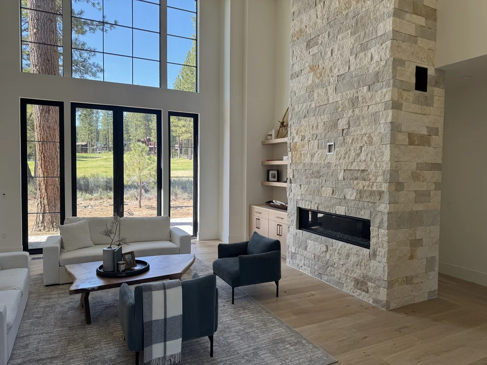 Hamptons Estate veneer on a fireplace.
