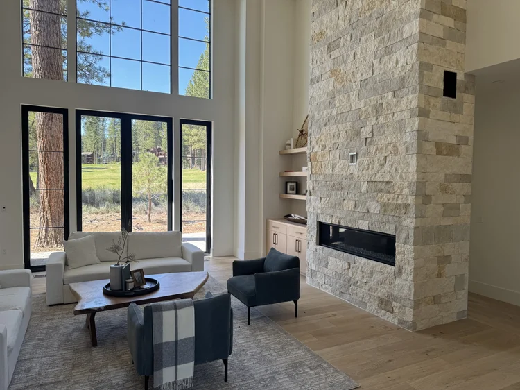 Hamptons Estate veneer on a fireplace.