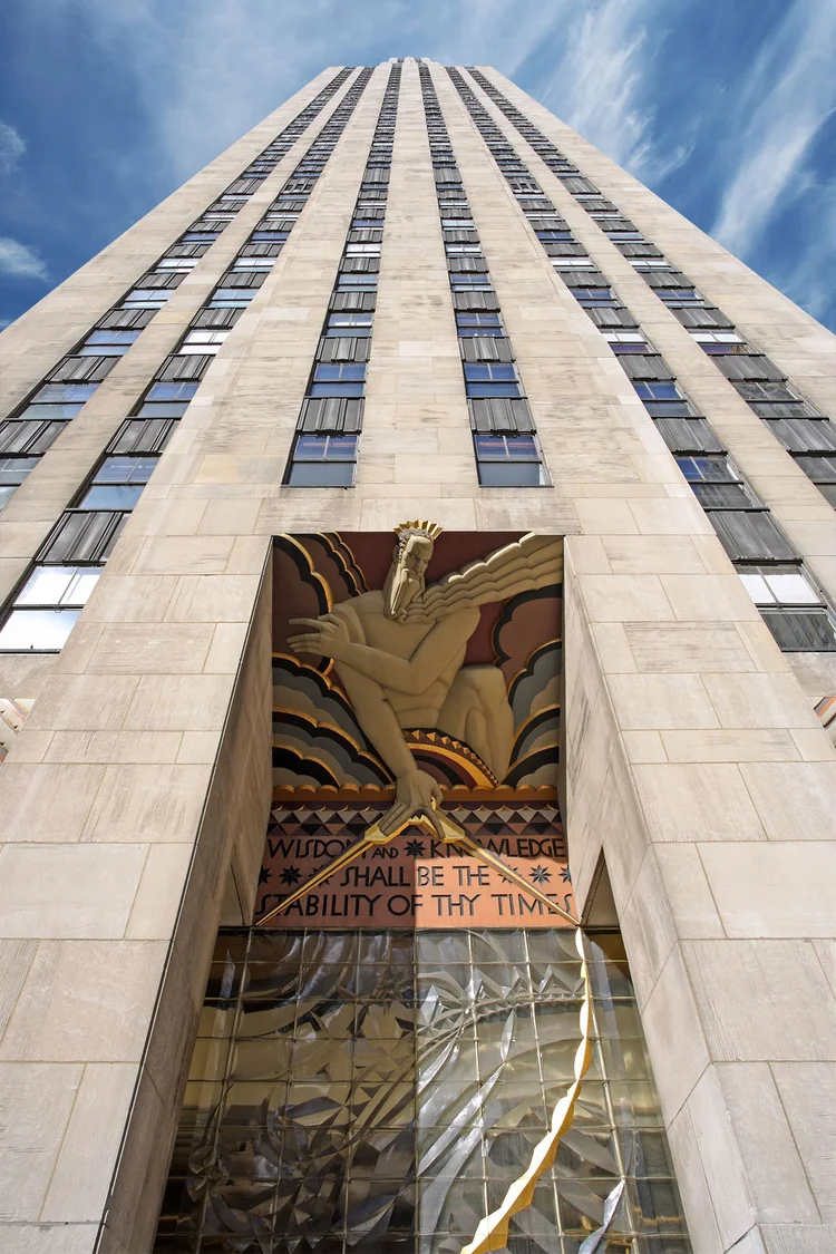 Indiana Limestone panel veneer in honed face on a facade.