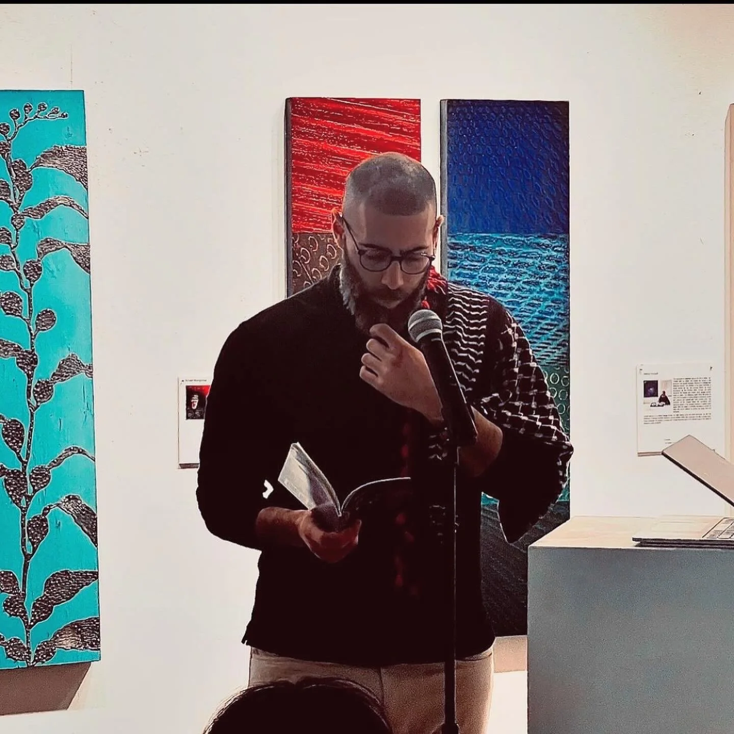 Tariq Luthun in a bookstore