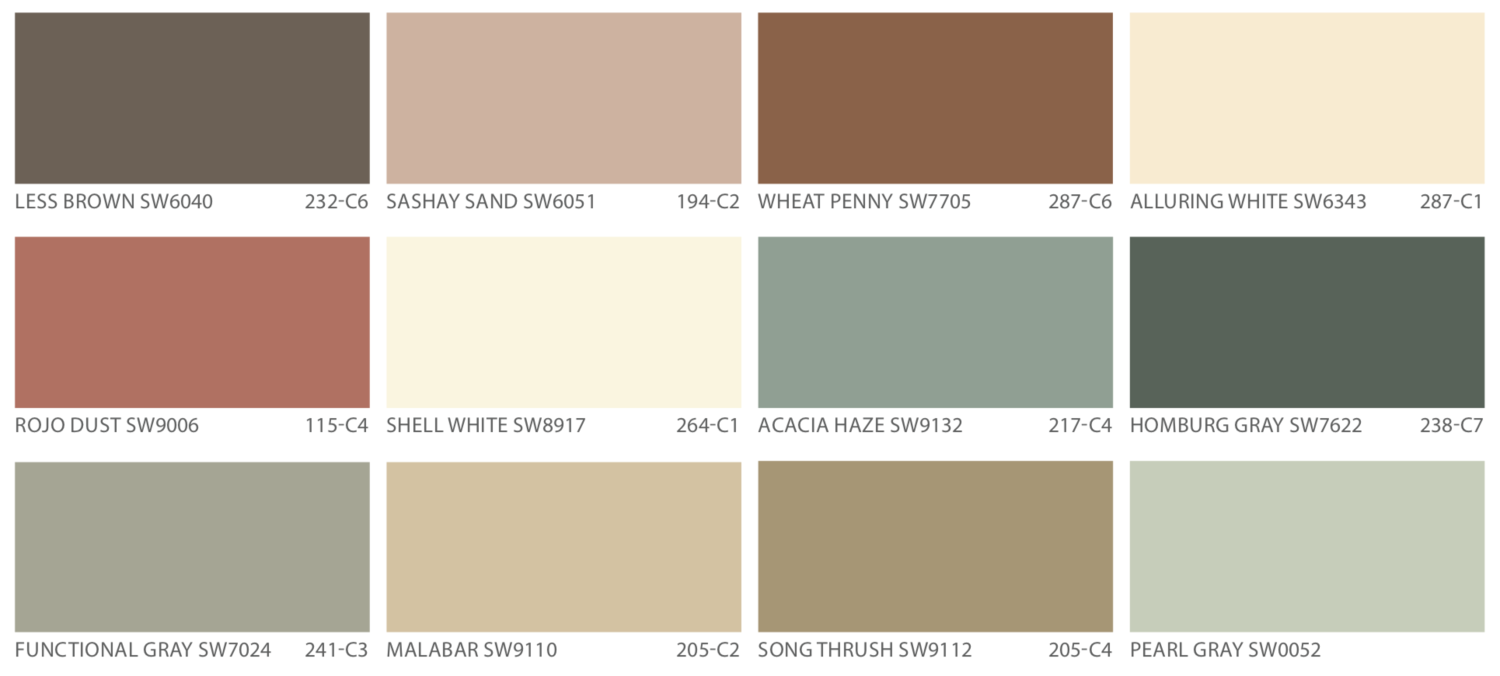 SHERWIN WILLIAMS 2018 UNITY PALETTE 