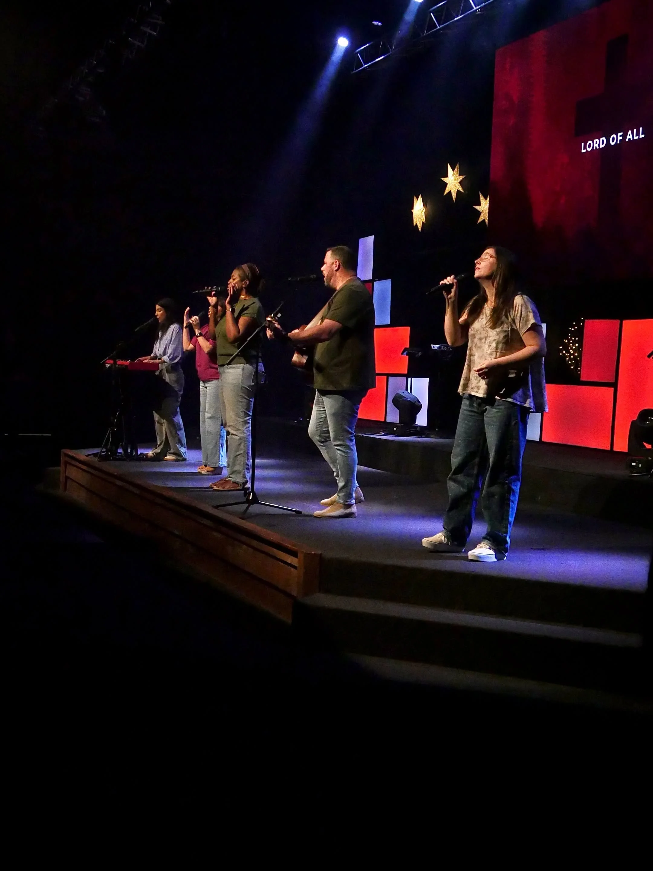 The Church Unlimited worship team leading Sunday worship