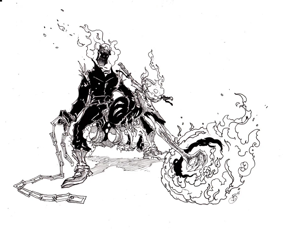 Призрачный гонщик тату эскизы