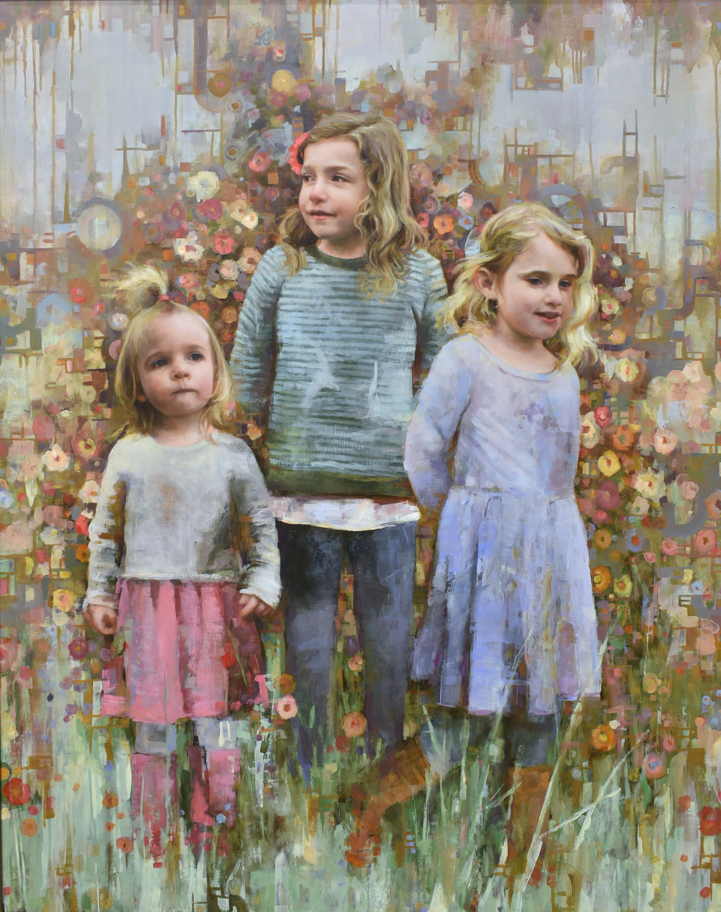 Family Oil Portrait Painting