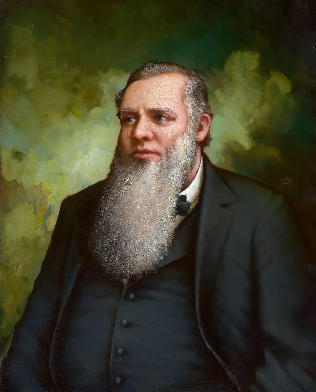 Joshua Adam Risner Portrait Painting Detail Governor John J Bagley Eyes