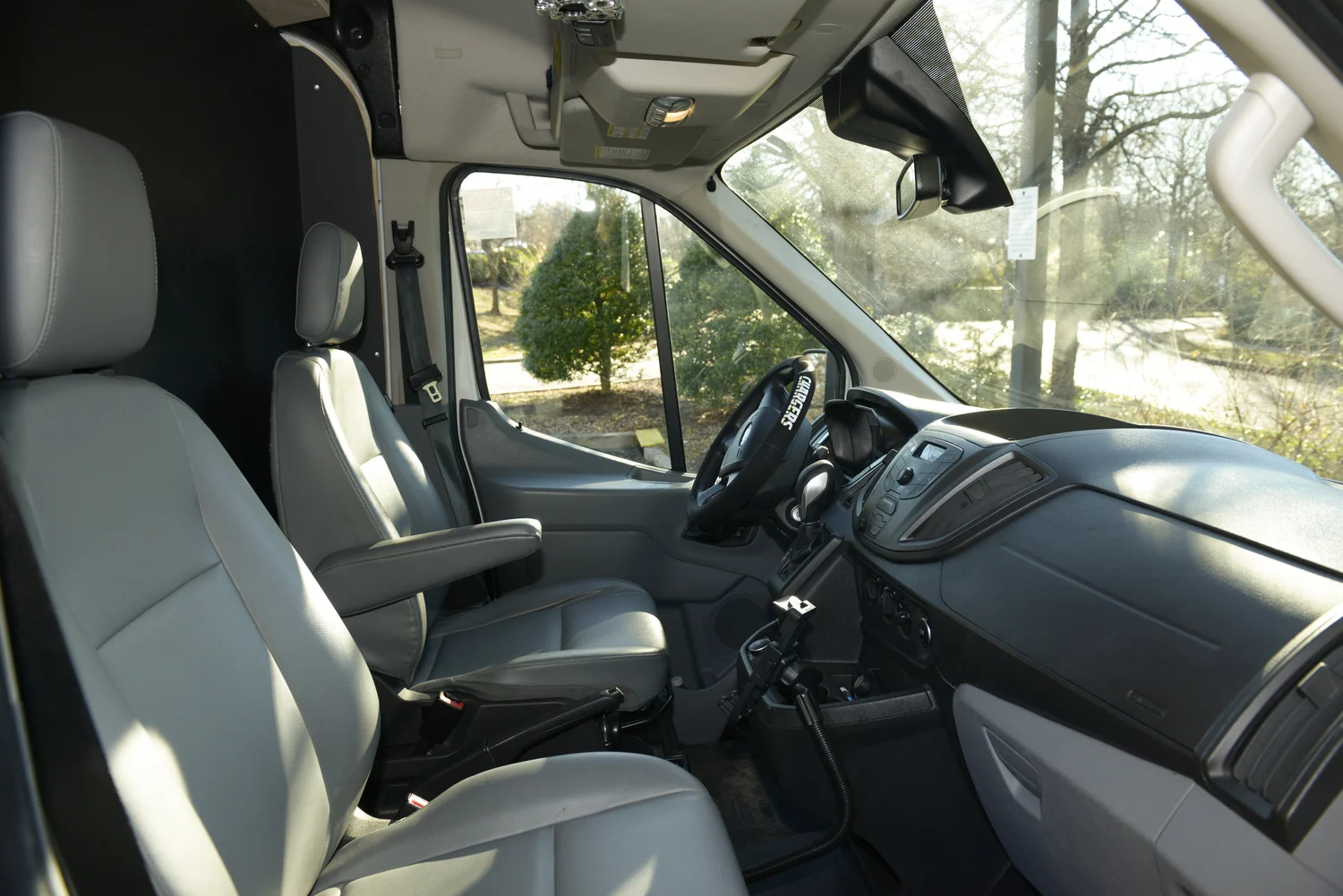 Lighting fixtures and grip hardware stowed in the one-ton package