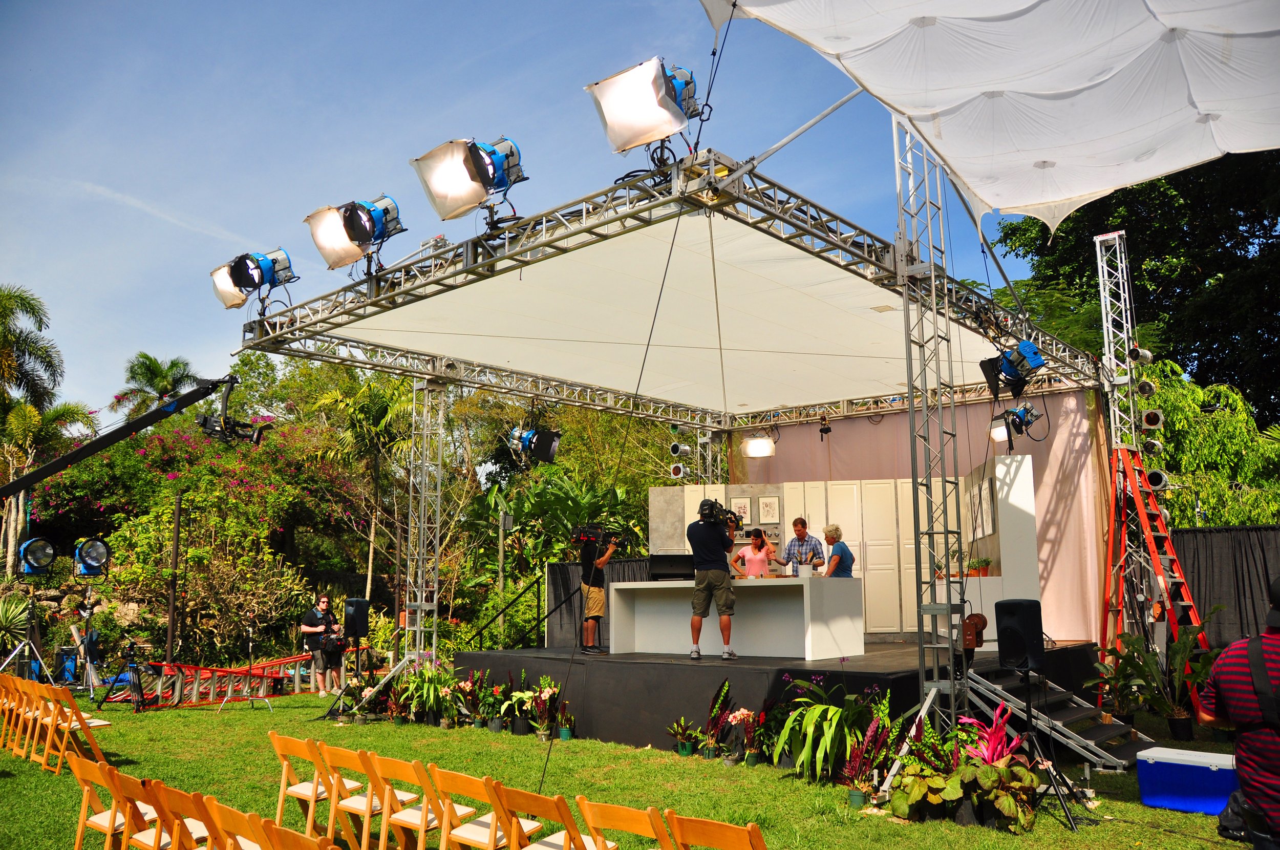 Broadcast studio build lighting design Nashville