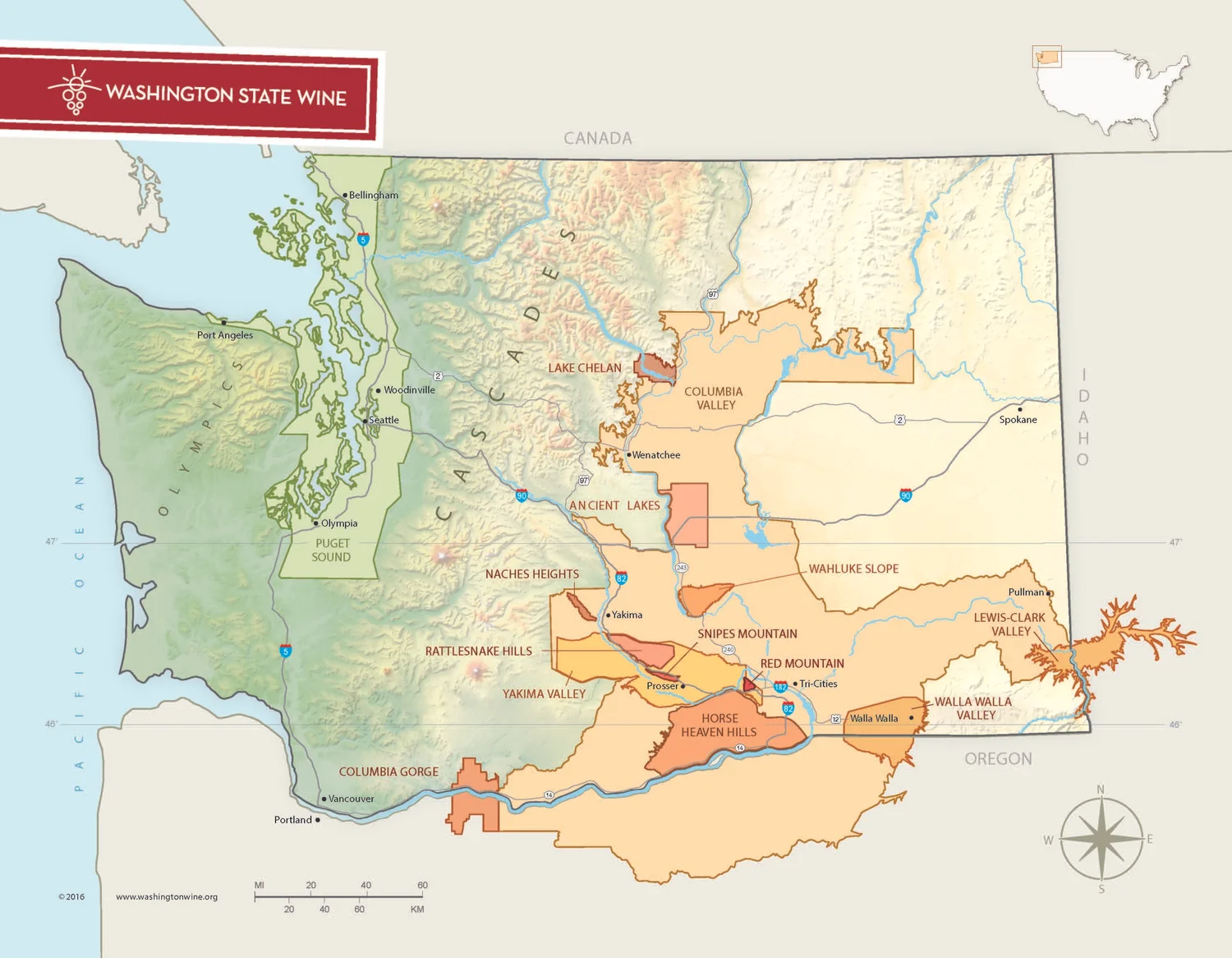 Wine state. Washington wine map. вашингтон вино карта. washington state ports. спокан вэлли на карте.