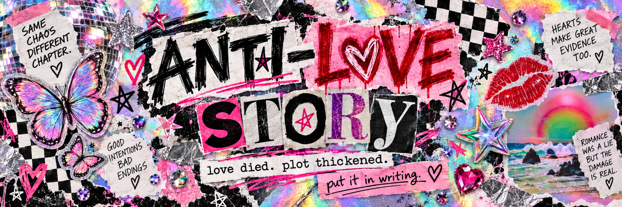 Anti-Love Story. Love died. Plot thickened.