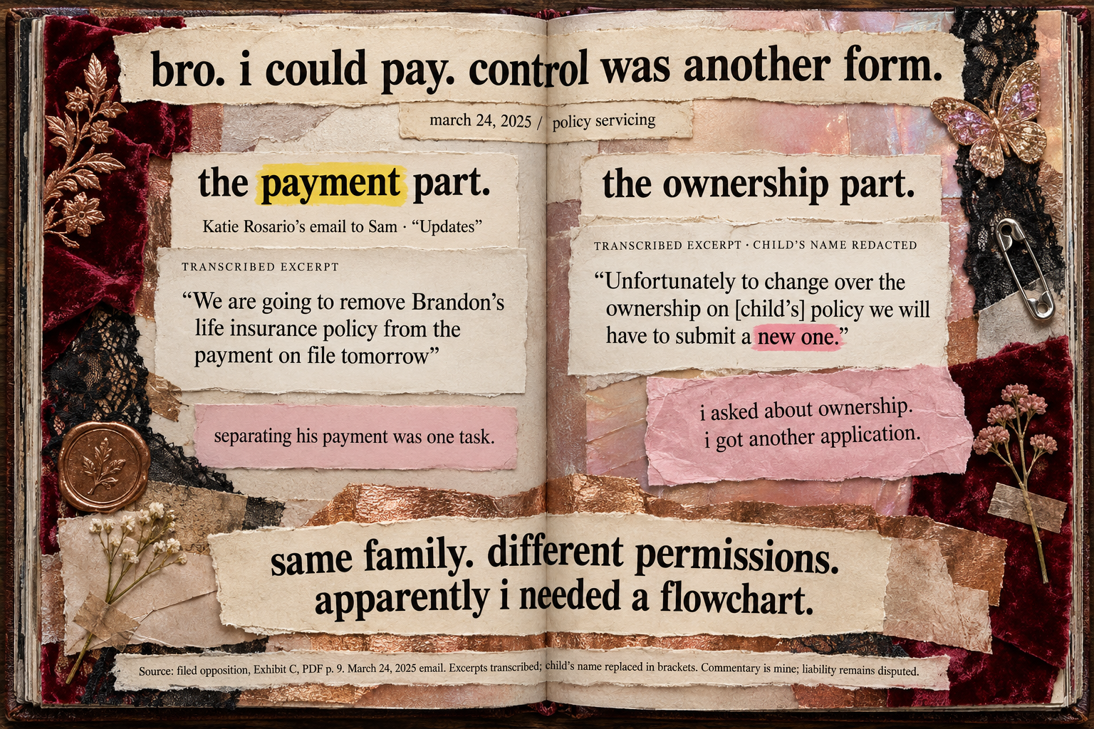 i could pay. control was another form. March 24, 2025. Source excerpts and commentary; see source and context below.