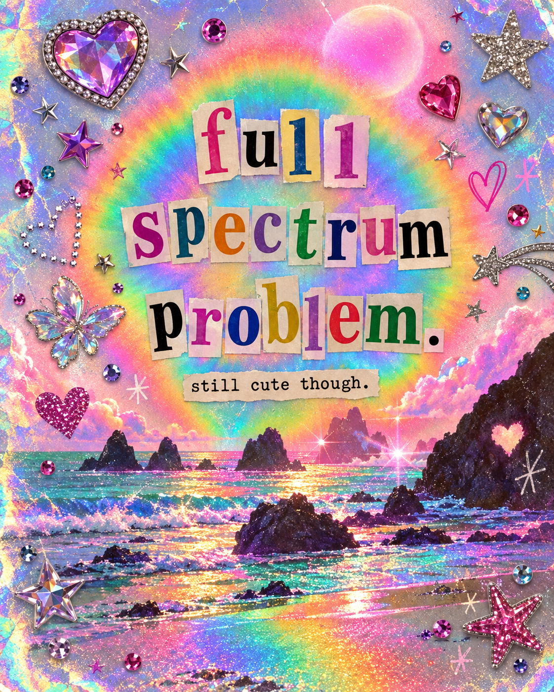 Aura collage: full spectrum problem. Still cute though.