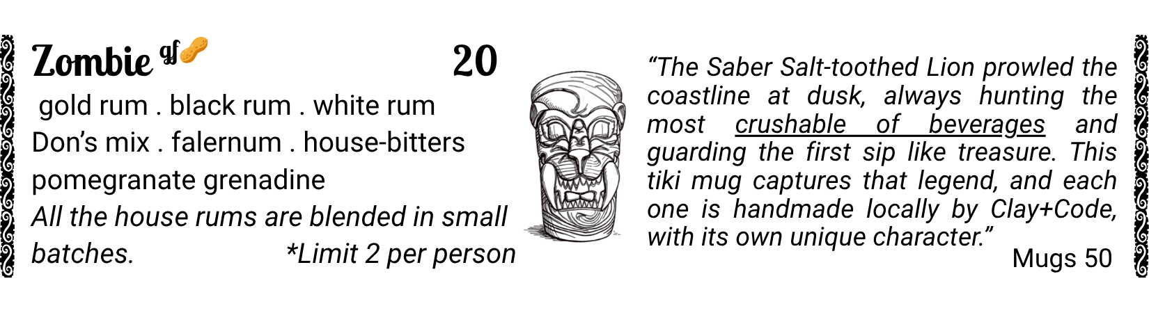 Zombie cocktail callout