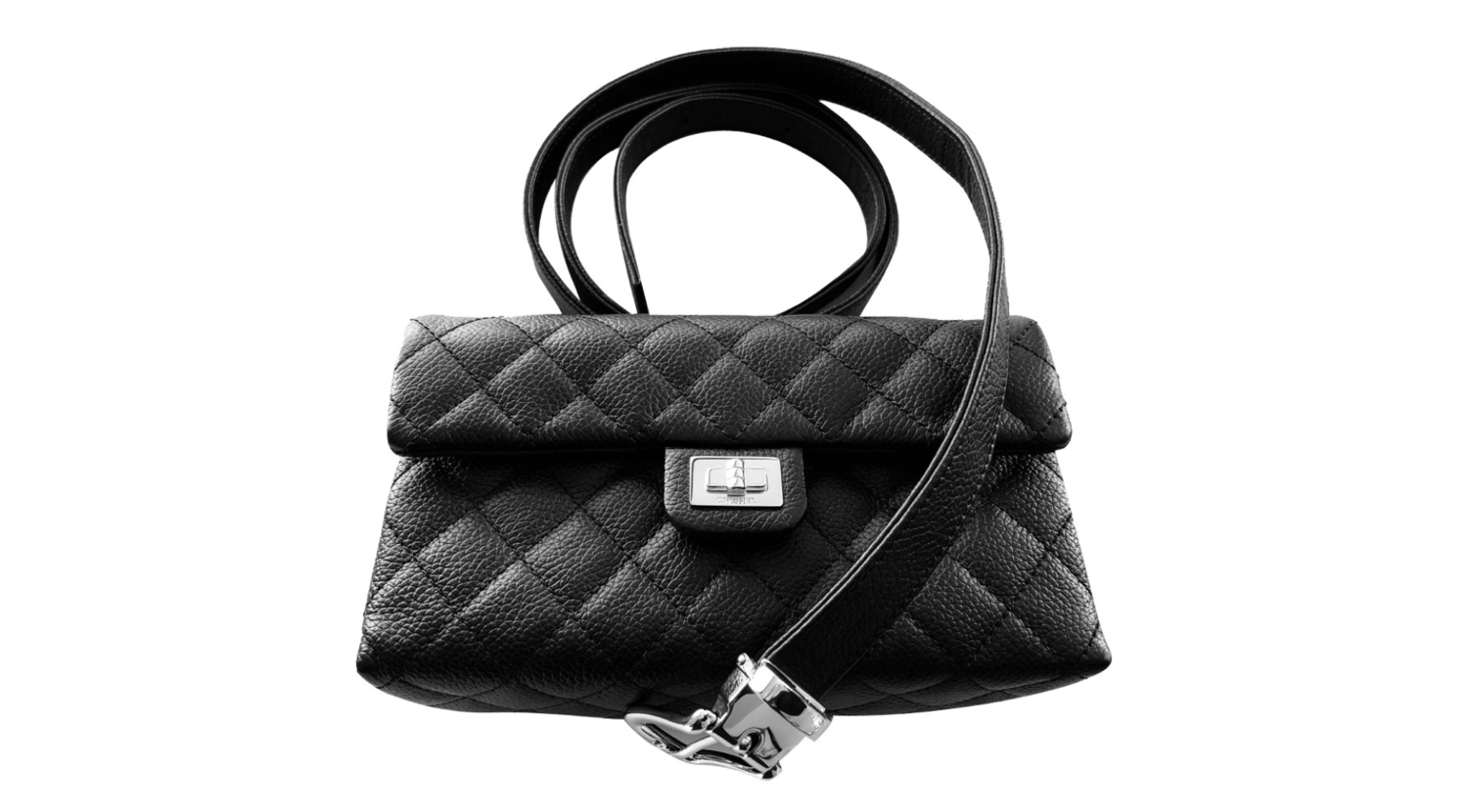 Chanel Black Grained Quilted Leather 2.55 Reissue Waist Belt Bag