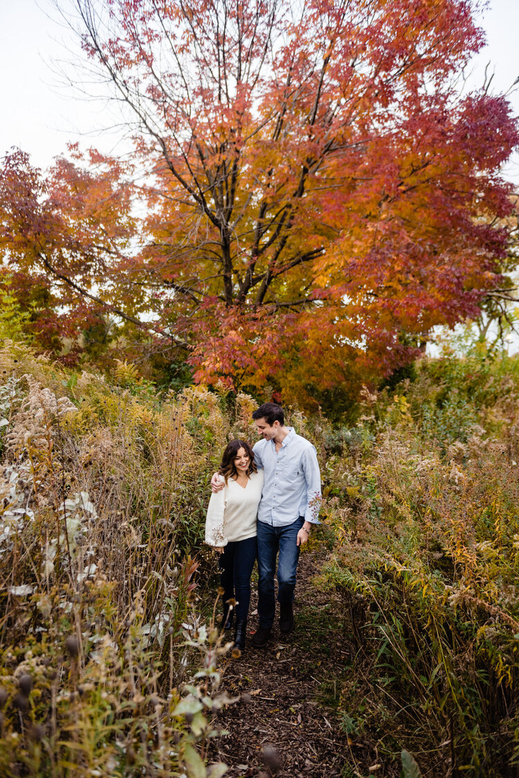 Fall Lincoln Park South Pond Engagement in Chicago, IL | Jennifer Lourie