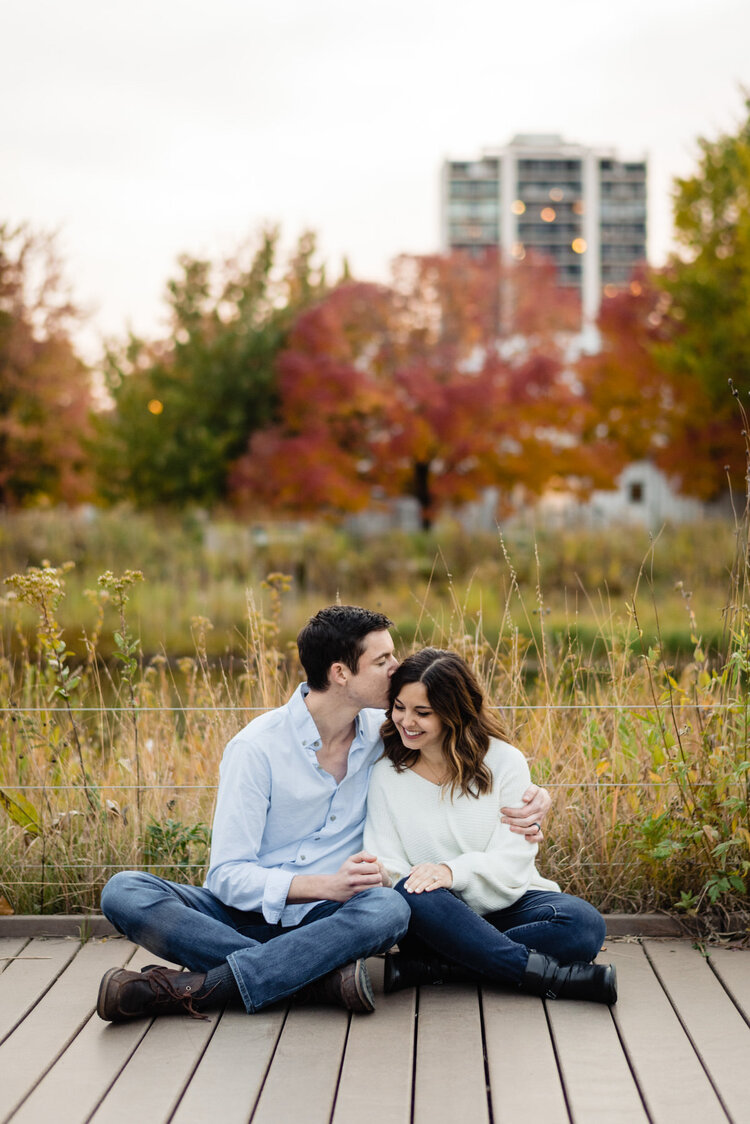 Fall Lincoln Park South Pond Engagement in Chicago, IL | Jennifer Lourie