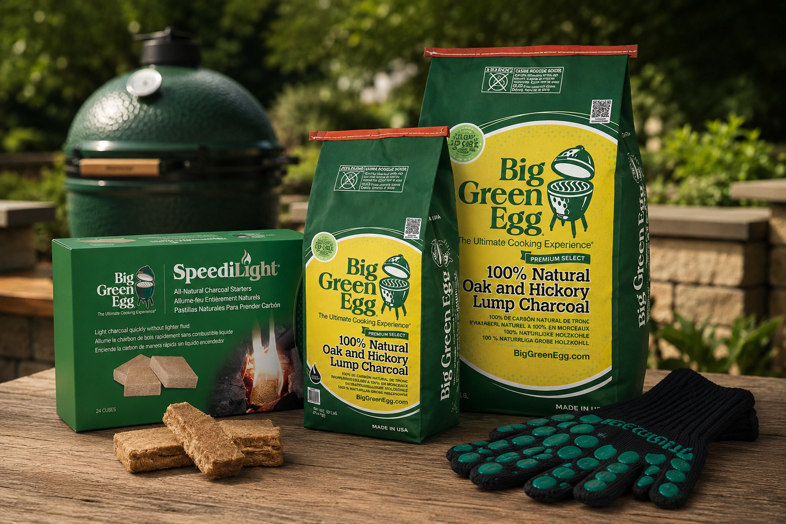 Charcoal, starters and gloves starter kit