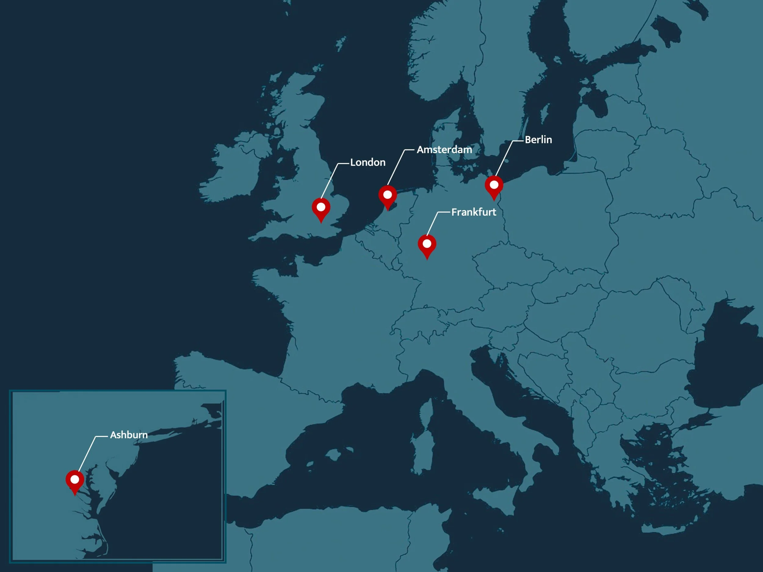 rCloud scrubbing center locations across Europe