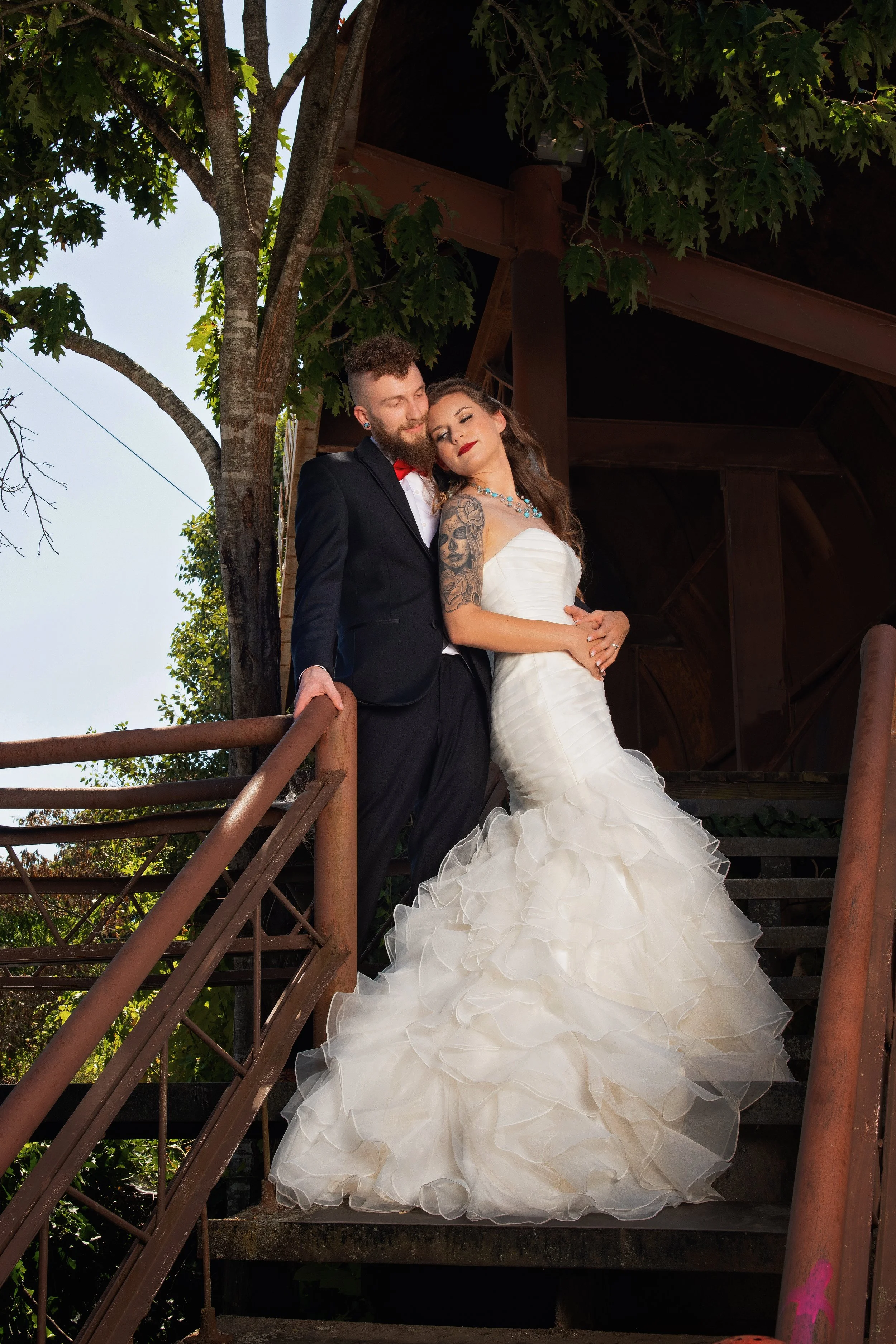 Bride and groom portrait by a Chattanooga wedding photographer